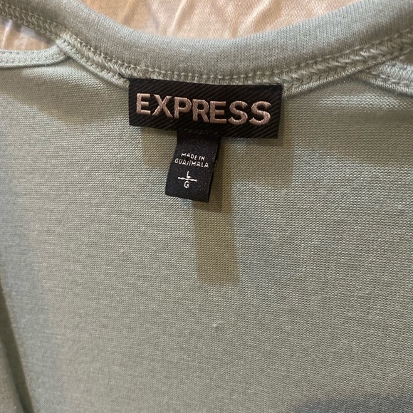 Express loose fitting t-shirt. Slouchy casual look. Blue/teal. Size Large - Picture 3 of 7